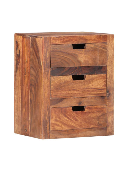 Wooden Beige Bedside Table 40x30x50cm