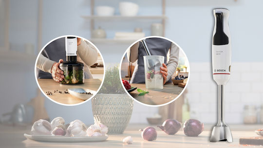 Bosch Serie 4 Hand Blender with Stainless Steel Rod 600W White