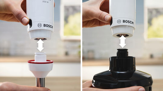 Bosch Serie 4 Handmixer mit Inox-Stab 800W Weiß