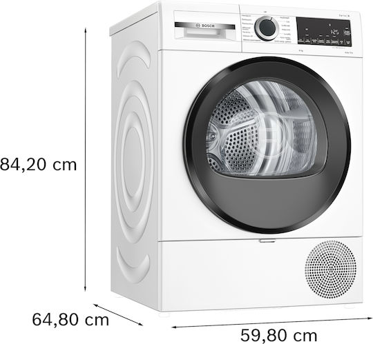 Bosch Serie 6 Στεγνωτήριο 9kg με Αντλία Θερμότητας