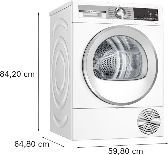 Bosch Serie 6 Uscător de rufe 9kg cu pompă de căldură