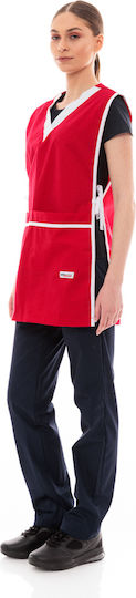 IdealPress Waiter Full Body Apron Red