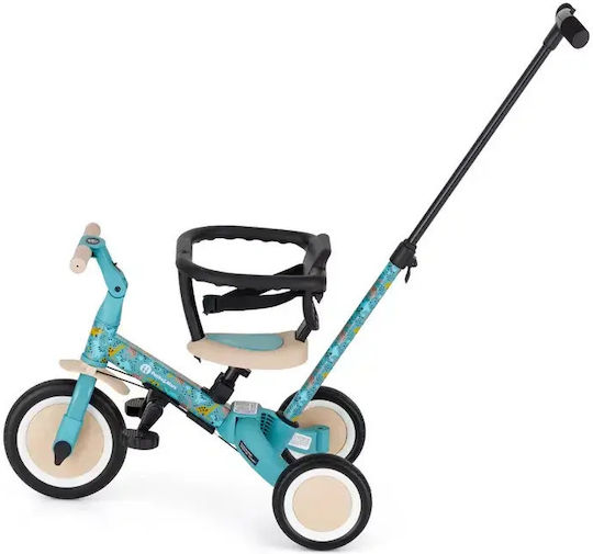 Petite & Mars Turbo Tricicletă Convertibilă cu Mâner pentru Părinți 5 în 1 pentru 1.5+ Ani Turcoaz 613383