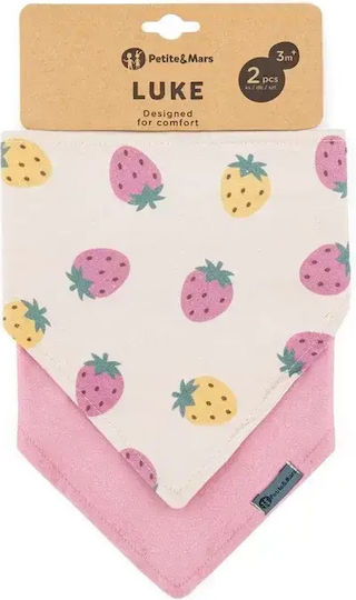 Petite & Mars Bandana Material Textil Bej/Roz Pentru 3 Luni+ 2 Bucăți