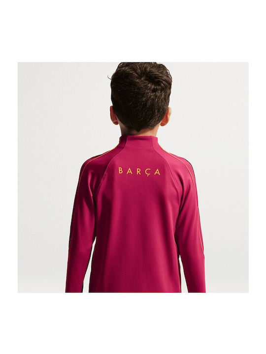 Kids Long-Sleeved Dri-Fit Red FC Barcelona Drill Top