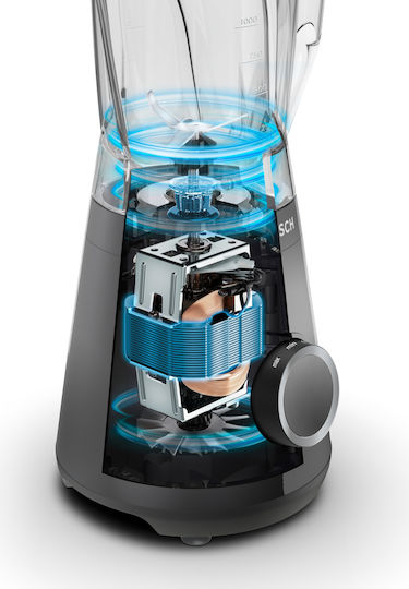 Bosch Serie 4 Μπλέντερ με Κανάτα Tritan 1.5 lt 1200W Μαύρο