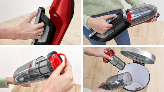 Bosch Прахосмукачка 2 в 1 Stick & Ръчна Червена BBH3ZOO28