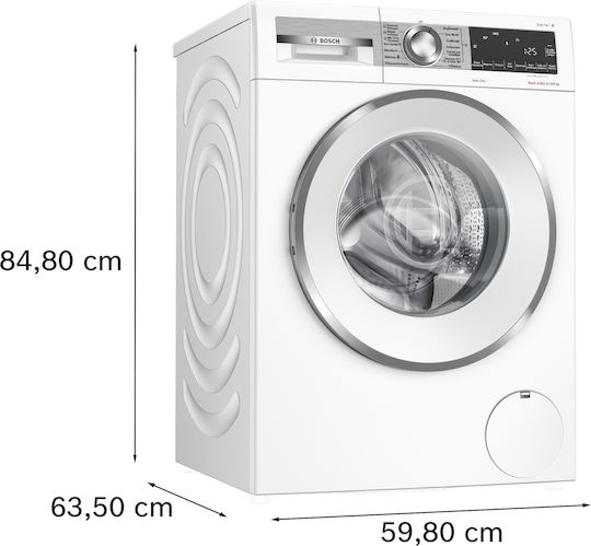 Bosch Πλυντήριο-Στεγνωτήριο Ρούχων 10.5kg/6kg Ατμού 1400 Στροφές