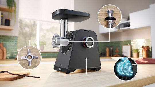 Bosch Μηχανή Άλεσης Κιμά 1900W Μαύρη