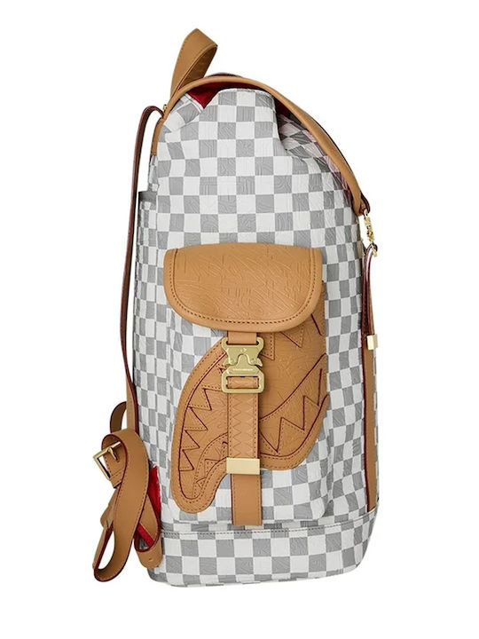 Sprayground Ученическа Раница с Джоб за Бутилка Embossed Cream Check Monte Carlo Унисекс 29 x 15 x 45.7см