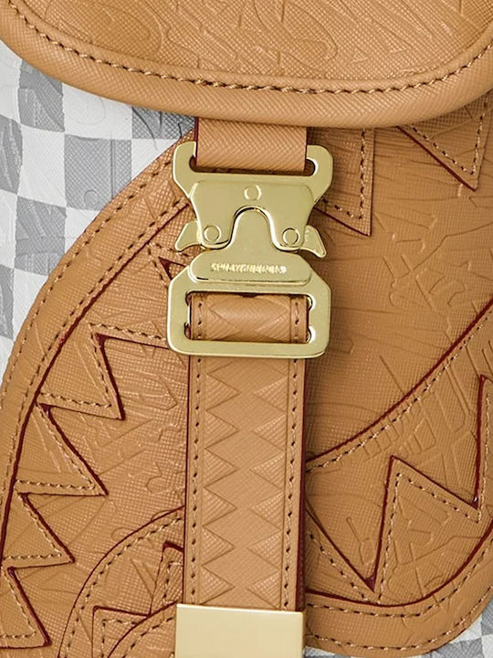 Sprayground Ученическа Раница с Джоб за Бутилка Embossed Cream Check Monte Carlo Унисекс 29 x 15 x 45.7см