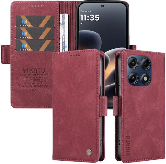 Yikatu Burgundy Wallet (Moto G47)