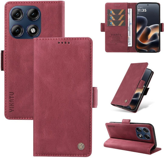 Yikatu Burgundy Wallet (Moto G47)
