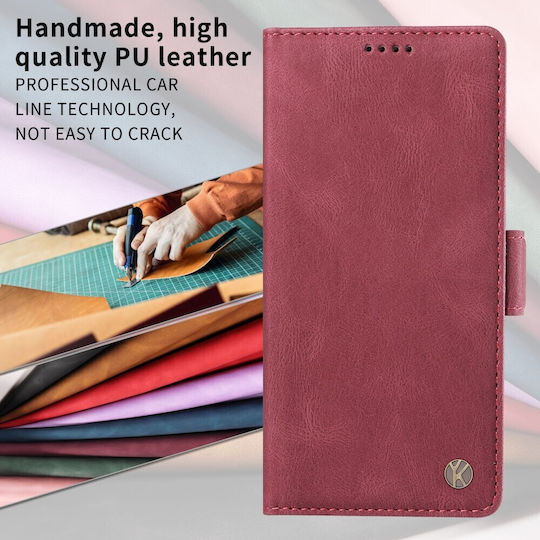 Yikatu Burgundy Wallet (Moto G47)