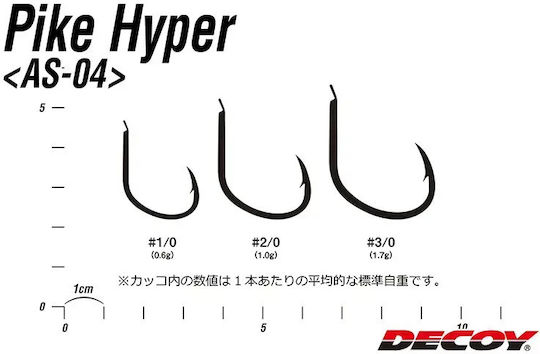 Decoy As-04 Pike Hyper Fishing Hook No2/0