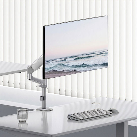 Ergo Office ER-691 Computer Monitor Ständer bis 32" mit Verlängerungsarm Weiß