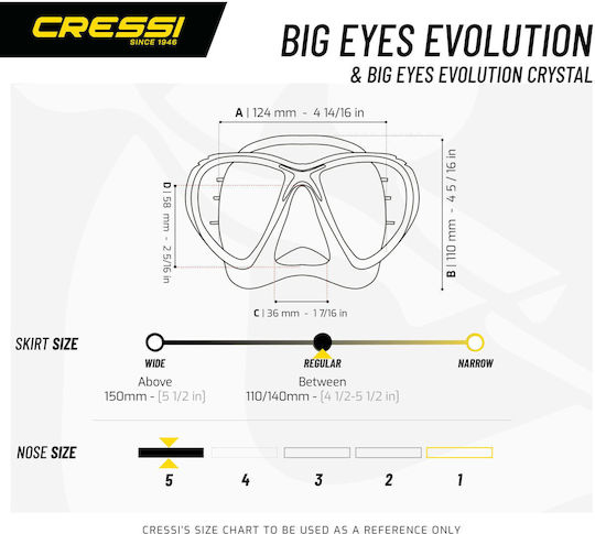 CressiSub Big Eyes Evolution Diving Mask Silicone Red