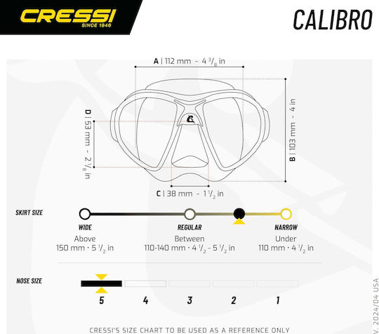 CressiSub Calibro Blue Silicone Diving Mask