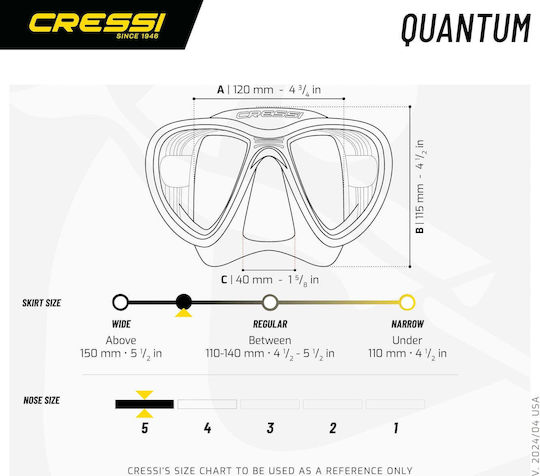 CressiSub Quantum Tauchmaske aus Silikon Rote