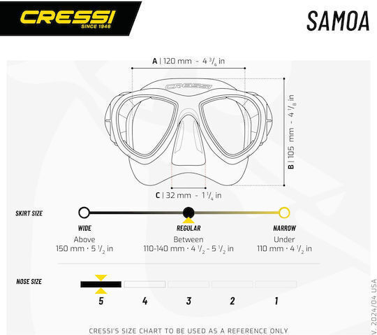 CressiSub Samoa + Mexico Combo Silicone Diving Mask with Snorkel Clear Pink