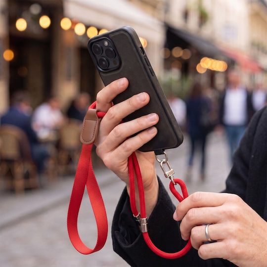 Techsuit Urbanloop Tln4g Каишка За Врата Кръстосан Тип Калъфи За Телефон 100см-140см Регулиране На Дължината Нилон + Пу Тъмнозелен