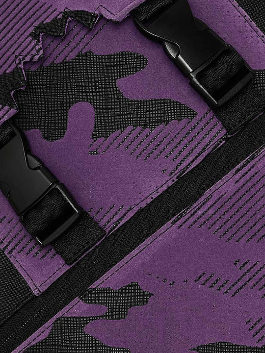 Sprayground Ученическа Раница С Джоб За Бутилка Purple Flocked Camo 29 x 15 x 45см