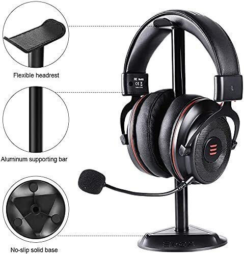 Suport pentru căști Gaming Anti-alunecare Bază din Metal și Silicon 24.5x10.8x6.1 Cm