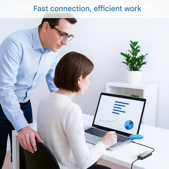 Wavlink Adaptor de rețea USB-C cu conexiune cablată Gigabit Ethernet