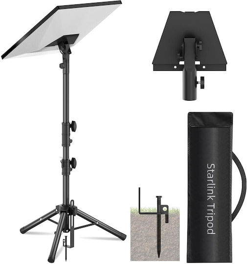 Starlink Gen 3 Suport Antenă Reglabil Trepied 90–180° Înălțime 134 Cm Oțel Inoxidabil Ultra-stabil Cu țăruși Portabil Camping Curte Călătorie