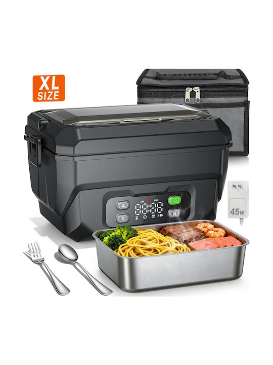 Qova Recipient Electric De Prânz Inox Termos Gri 1.5lt