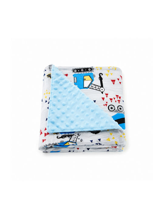 Nursery Swaddling Blanket Blue 80x90cm