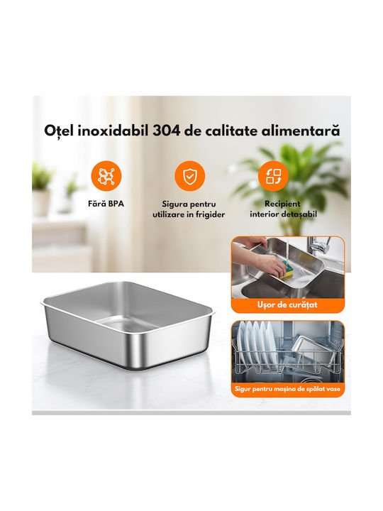Qova Recipient Electric De Prânz Inox Termos Gri 1.5lt