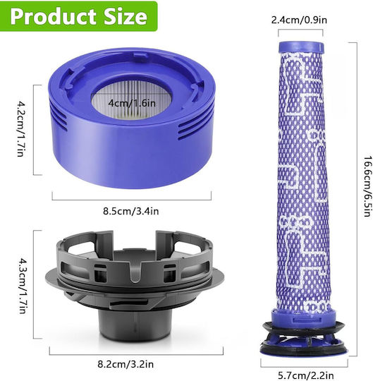 Hepa Hepa Filter for Stick Vacuum Cleaner Compatible with Dyson