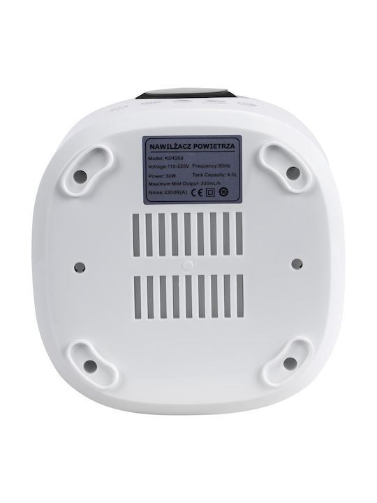 Kraft & Dele Dispozitiv de Aromaterapie cu Ultrasunete cu Telecomandă și Temporizator Albă 4000 ml KD4359