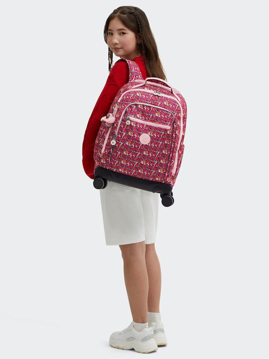 Kipling School Backpack with Water Bottle Holder Pink 26L