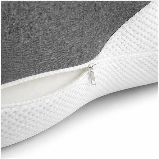 Medizinisches Nackenkissen Memory-Schaum 64x38x13cm Weiß