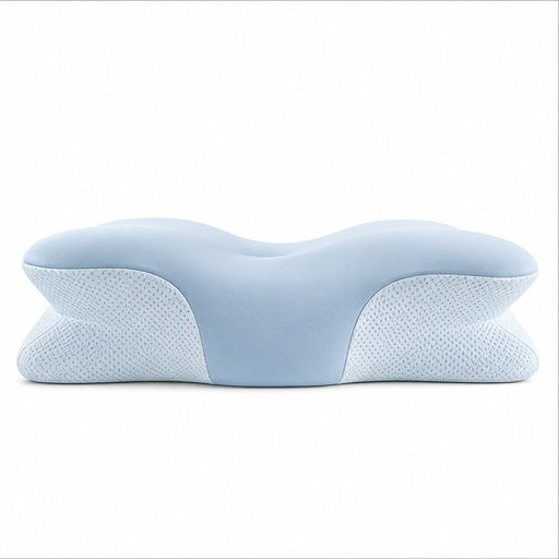 Medizinisches Nackenkissen Memory-Schaum 64x38x13cm Weiß