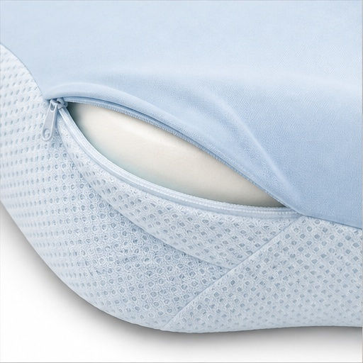 Medizinisches Nackenkissen Memory-Schaum 64x38x13cm Weiß