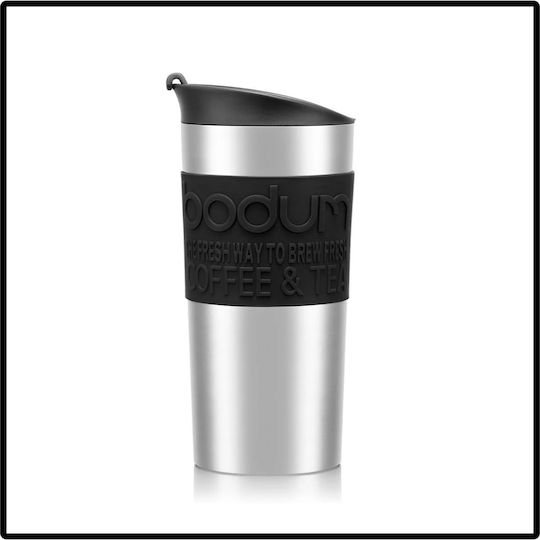 Bodum Ποτήρι Θερμός Ανοξείδωτο / Πλαστικό 350ml Ανοξείδωτο με Λαβή