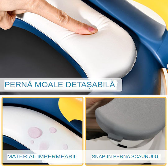 Summer Baby Scaun de toaletă pentru copii mici Albastru cu Mânere