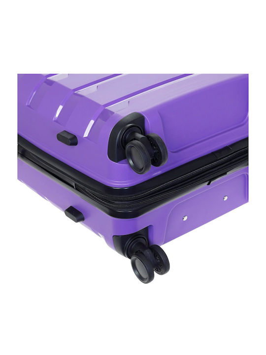 Seagull Large Hard Purple Travel Suitcase Height 76cm