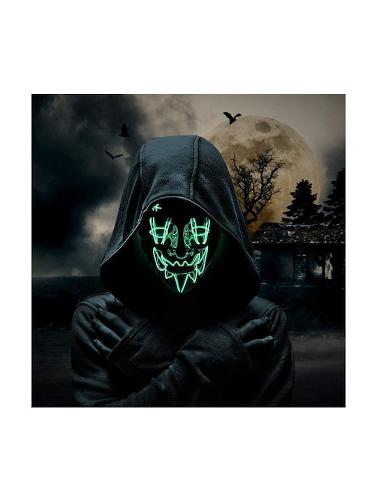 Mască Purge Halloween cu fir electroluminescent neon LED luminoasă mască horror carnaval Crăciun Mască Purge Halloween cu fir electroluminescent neon LED luminoasă mască horror carnaval Crăciun