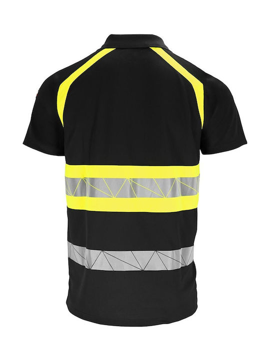 Herren Polohemd mit reflektierenden Bändern Reis Polyester Lh-rautex-ps