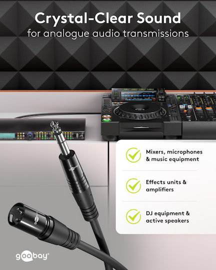 Goobay Cable XLR male - Μαύρο 1.5m 80361