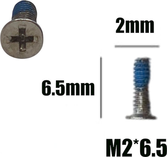 Screws Set Laptop Lenovo Flex 3-1120 80lx Flex 3-1130 80ly Ideapad Yoga 300-11iby 80m0 300-11ibr 80m1 710s-13isk 80sw 710s-13ikb 80vq 5s10j08332 5s10l20745 Bottom Case Screws 2mm X 6.5mm 10pcs Code 1-bolt031