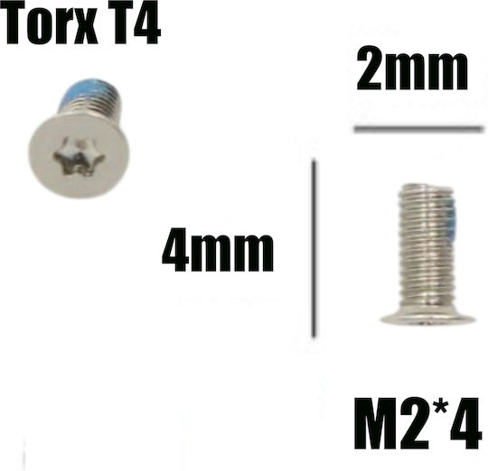Screws Set Laptop Lenovo Ideapad Yoga 710-11isk 80tx 710-11ikb 80v6 80tx000rau 80tx001tau 80tx0007us 80tx000aus 80v6000pus 80v6000xjp 5s10l46183 Torx T4 2mm X 4mm 10pcs Code 1-bolt032
