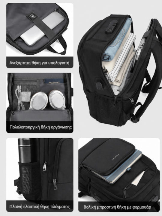 Tigernu Waterproof Laptop Backpack for 15.6" Laptop in Black Colour T-B91139A_BLACK