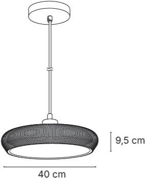 Inlight Висящо осветително тяло Оранжево 40x40см