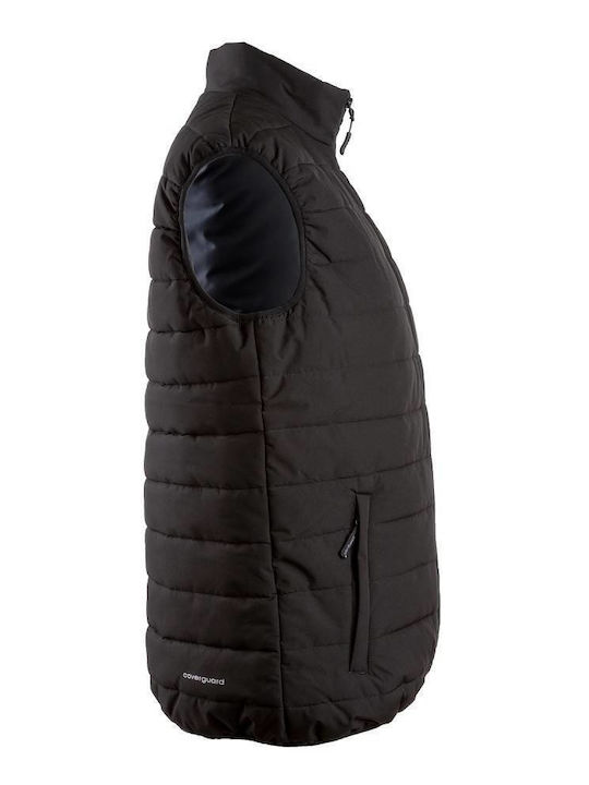 Coverguard Veste De Lucru Pentru Bărbați Impermeabilă Cu Benzi Reflectorizante Neagră