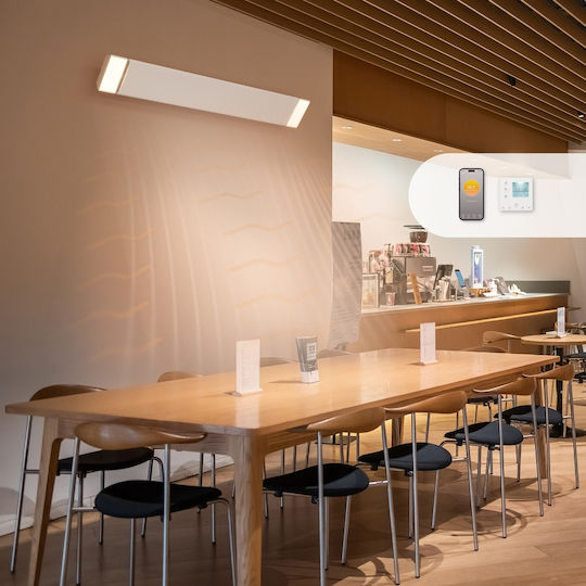 Ambianzza Επιτοίχιος LED 800W σε Λευκό Χρώμα